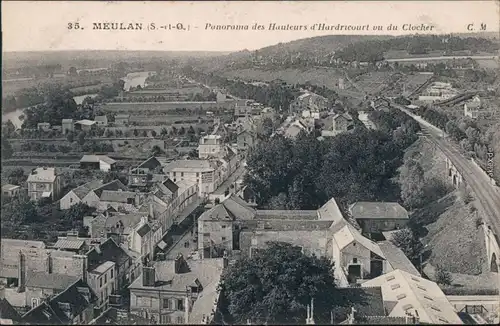 CPA Meulan-en-Yvelines Stadt, Straßenblick 1913 
