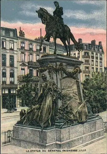 Ansichtskarte Lille Künstlerkarte - Statur General Faidherbe 1915