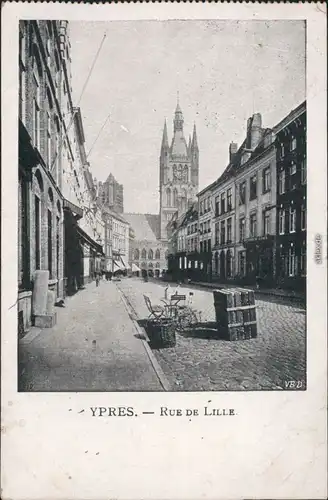 Ansichtskarte Ypern Ieper / Ypres Restaurant - Rue de Lille 1914 