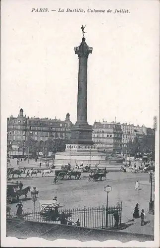 CPA Paris La Bastille, Colonne de Juillet 1922 