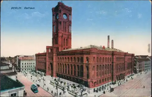 Ansichtskarte Mitte-Berlin Rotes Rathaus 1915