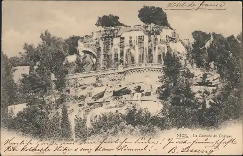 CPA Nizza Nice La Cascade du Chateau 1902 