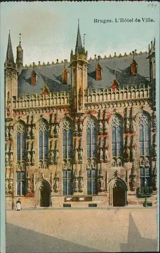 Ansichtskarte Brügge Brugge | Bruges Hotel de Ville/Stadthotel 1917