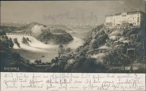 Ansichtskarte Neuhausen am Rheinfall Rheinfall 1905