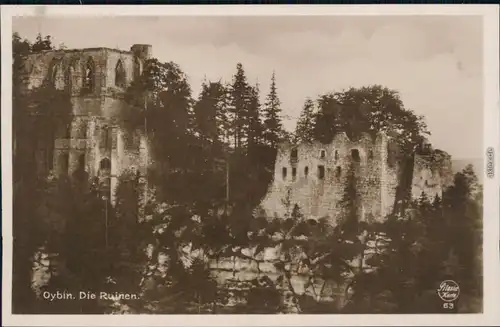 Ansichtskarte Oybin Burg und Klosterruine 1928 