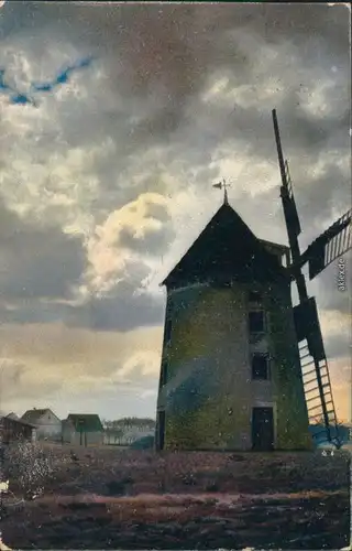 Ansichtskarte  Künstlerkarte Windmühle - Stimmungsbild 1908 