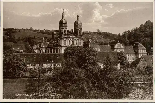 Ansichtskarte Schöntal Klosterkirche 1930