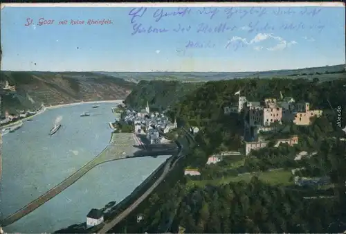 Ansichtskarte St. Goar Blick auf 1918 