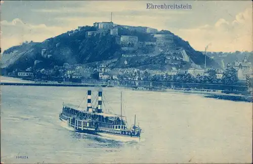 Ansichtskarte Koblenz Festung Ehrenbreitstein 1917