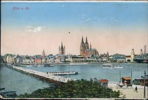 Ansichtskarte Köln Panorama-Ansicht 1918