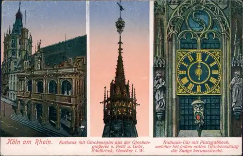 Ansichtskarte Köln Altes Rathaus - Glockenspiel n g1918