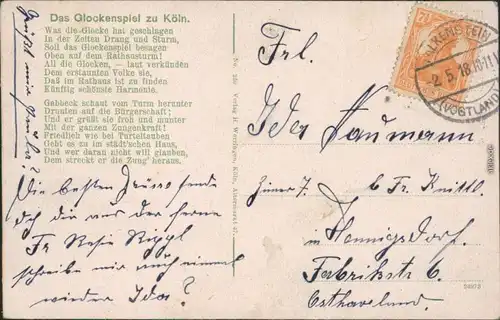 Ansichtskarte Köln Altes Rathaus - Glockenspiel n g1918