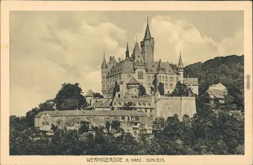 Ansichtskarte Wernigerode Schloss/Feudalmuseum 1920