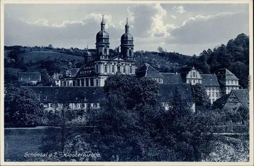 Ansichtskarte Schöntal Klosterkirche 1940
