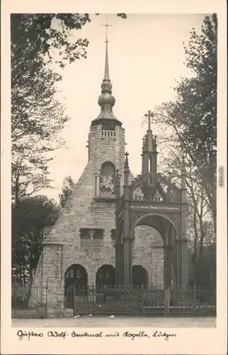 Ansichtskarte Lützen-Wiesengrund Gustav Adolf Denkmal 1919