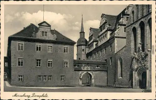Ansichtskarte Merseburg Domplatz 1936