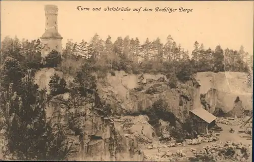 Ansichtskarte Rochlitz Aussichtsturm und Steinbrücke - Rochlitzer Berg 1930