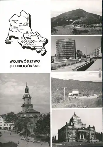 Hirschberg (Schlesien) Jelenia Góra Berg, Hochhaus Skilift, Hist Gebäude 1962