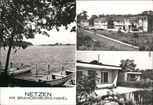 Ansichtskarte Netzen-Kloster Lehnin Badestelle, Bungalows 1980