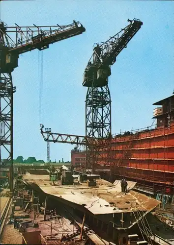 Stettin Szczecin  Werft (Stocznia Szczecińska) - Dock - Schiffslegung 1971