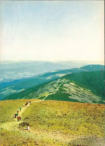 Ansichtskarte Krummhübel Karpacz Weg im Riesengebirge 1972