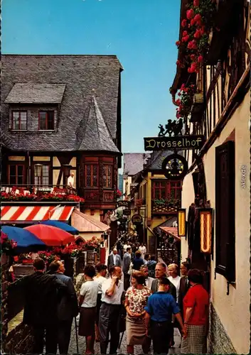 Ansichtskarte Rüdesheim (Rhein) Drosselgasse 1966