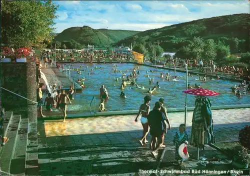 Ansichtskarte Bad Hönningen Größtes Thermal-Schwimmbad Deutschlands 1956