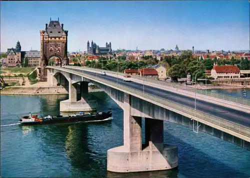 Ansichtskarte Worms Nibelungenbrücke 1985