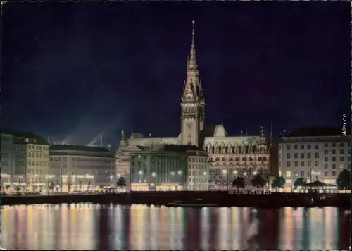 Ansichtskarte Altstadt-Hamburg Binnenalster und Jungfernstieg 1985