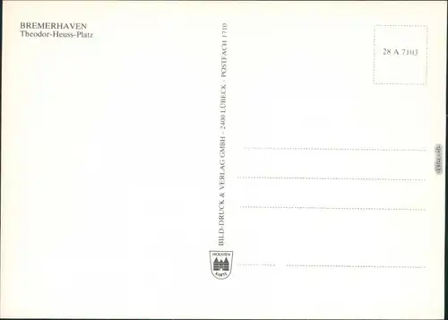 Ansichtskarte Bremerhaven Markt / Theodor-Heuss-Platz 1985