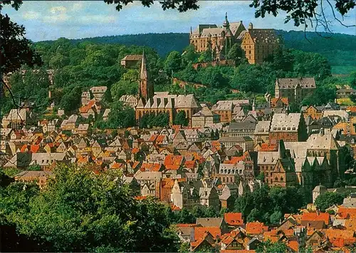 Ansichtskarte Marburg an der Lahn Schloss 1995