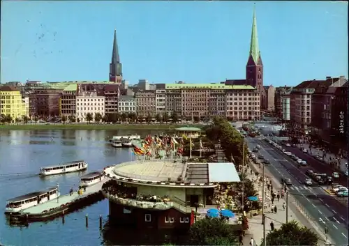 Ansichtskarte Hamburg Jungfernstieg und Alsterpavillon 1963