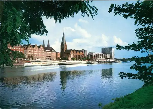 Ansichtskarte Bremen Weser am Martinianleger 1975