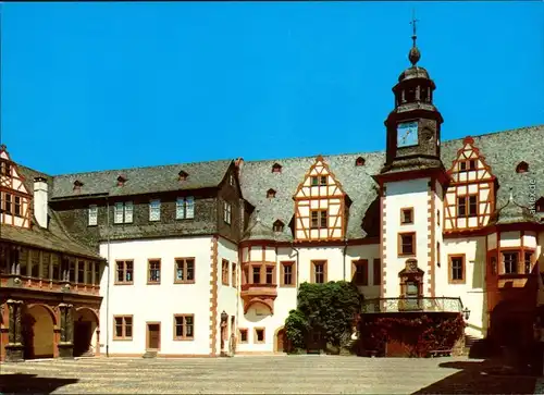 Ansichtskarte Weilburg (Lahn) Schloß - Renaissancehof 1990