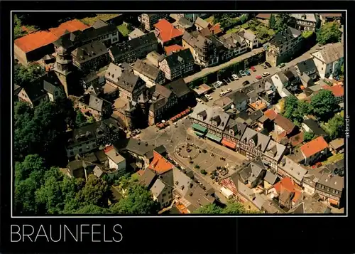 Ansichtskarte Braunfels (Lahn) Marktplatz - Luftbild 1995