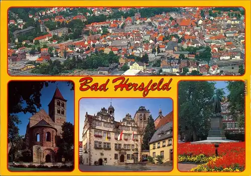 Bad Hersfeld Innenstadt, Stiftsruine, Rathaus, Linggdenkmal, Brunnen 1995