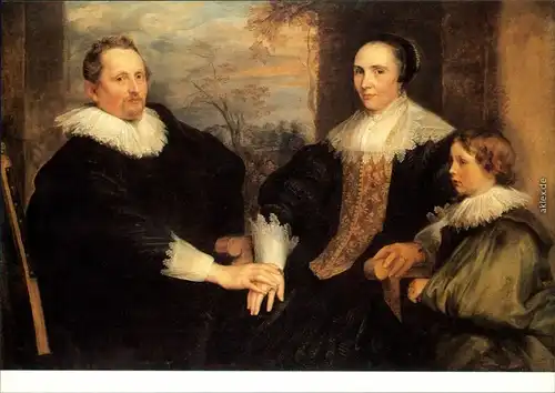 Kassel Cassel Schloss: Gemälde A. van Dyck "Sebastian Leerse mit Frau Sohn 1995