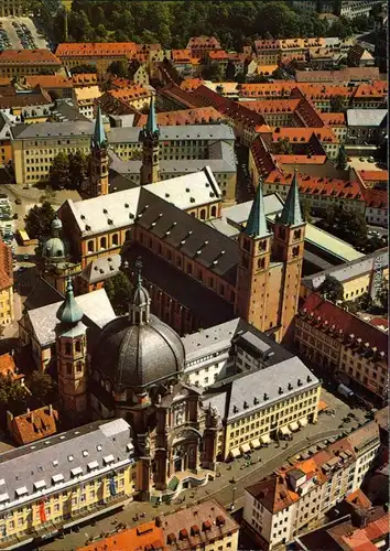 Ansichtskarte Würzburg Neumünster und St. Kiliansdom zu Würzburg 1985