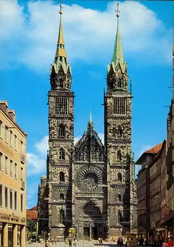 Ansichtskarte Nürnberg Lorenzkirche 1976