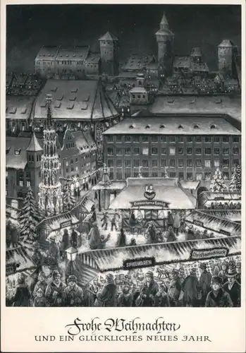  Glückwunsch - Weihnachten und Neujahr: Nürnberger "Christkindles-Markt" 1980