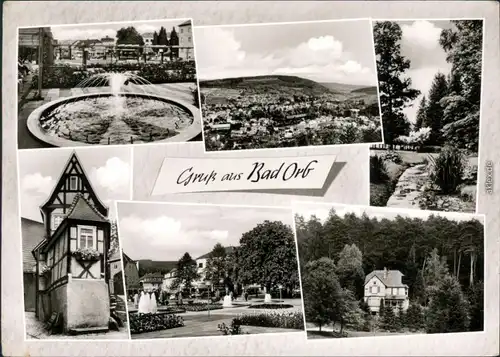 Ansichtskarte Bad Orb Brunnen, Panorama, Umland, Park, Haus 1966