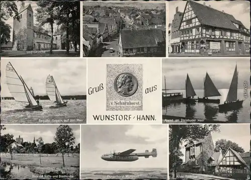 Steinhude Wunstorf Stiftskirche, Teilansicht, Ratskeller, Steinhuder Meer 1965