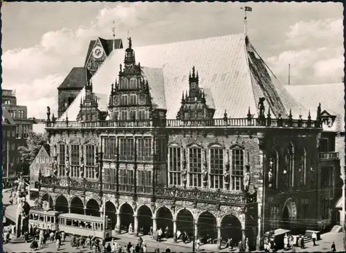 Ansichtskarte Bremen Altes Rathaus 1961