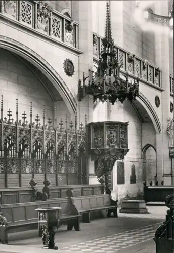 Lutherstadt Wittenberg Evangelische Schloßkirche - Kanzel mit Luthers Grab 1981