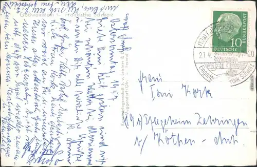 Ansichtskarte Gößweinstein Panorama 1957