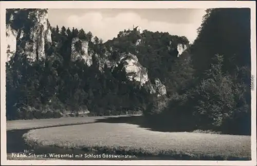 Ansichtskarte Gößweinstein Schloss Gößweinstein und Wiesenttal 1930