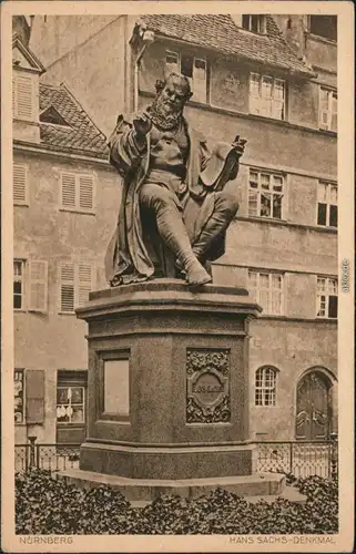 Ansichtskarte Nürnberg Hans-Sachs-Denkmal 1925