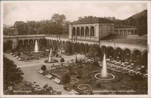Ansichtskarte Bad Kissingen Konversationshaus und Kurgarten 1930