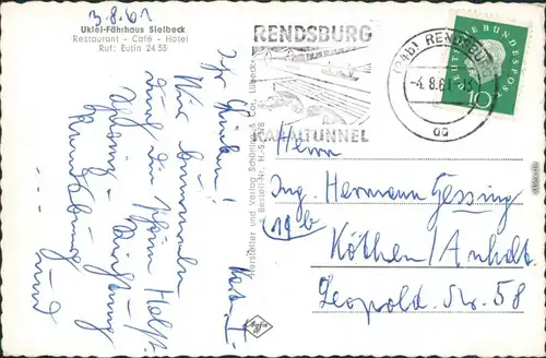 Ansichtskarte Sielbeck-Eutin Mehrbild - Landkarte: Kellersee, Ukleisee 1961 