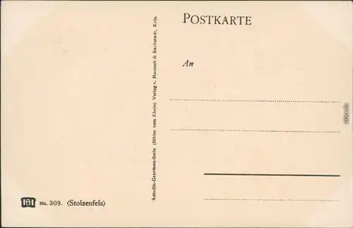 Ansichtskarte Stolzenfels-Koblenz Schloß Stolzenfels/Burg Stolzenfels 1930